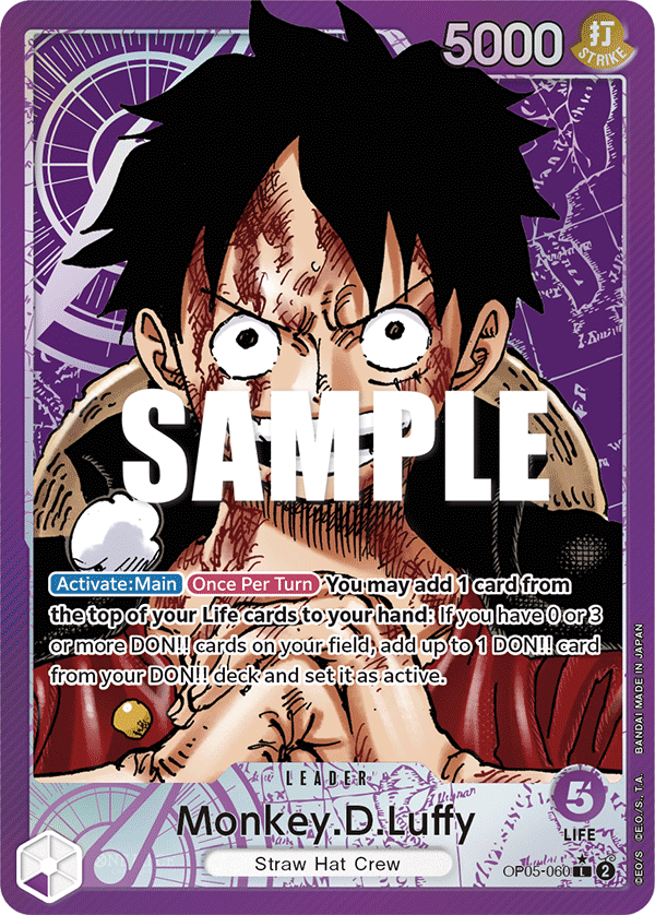 Monkey.D.Luffy (060) (Alternate Art) OP05-060 One Piece card
