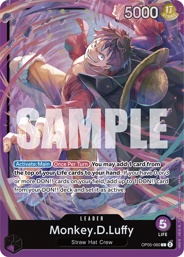 Monkey.D.Luffy (OP05-060) leader from Starter Deck 18: PURPLE Monkey.D.Luffy