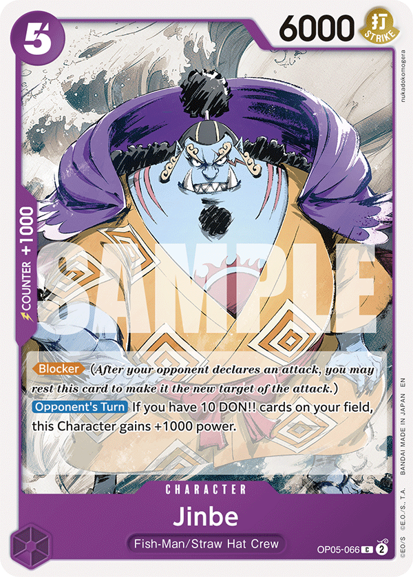 Jinbe (Reprint) OP05-066 One Piece card