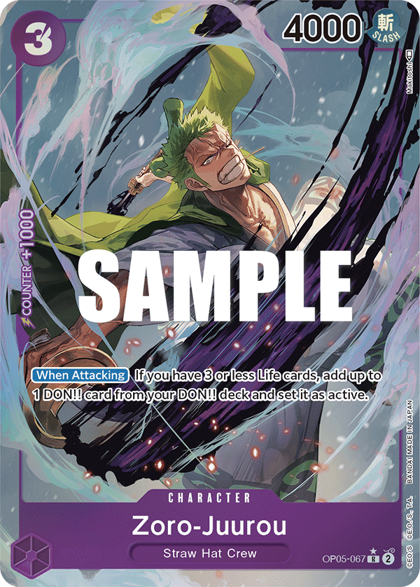 Zoro-Juurou (Alternate Art) OP05-067 One Piece card