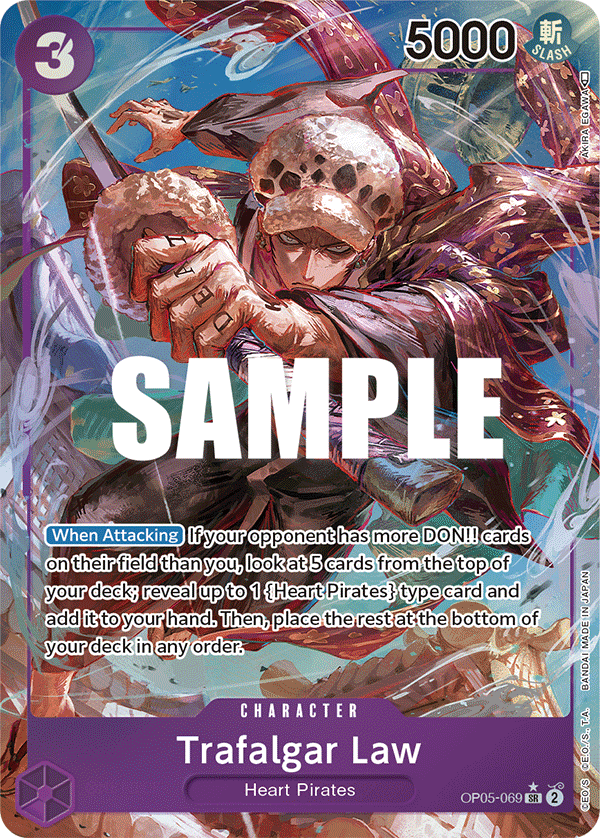 Trafalgar Law (Alternate Art) (069) OP05-069 One Piece card
