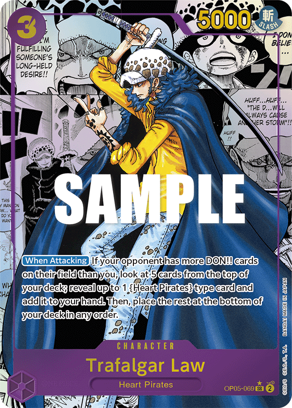 Trafalgar Law (069) (Alternate Art) (Manga) OP05-069 One Piece card