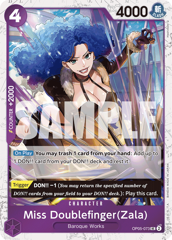 Miss Doublefinger(Zala) (Full Art) OP05-073 One Piece card