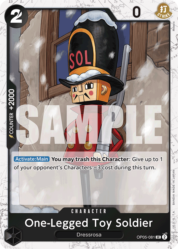 One-Legged Toy Soldier (Jolly Roger Foil) OP05-081 One Piece card