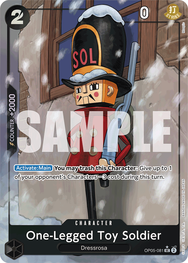One-Legged Toy Soldier (Full Art) OP05-081 One Piece card