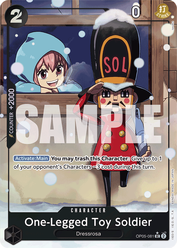 One-Legged Toy Soldier (Alternate Art) OP05-081 One Piece card