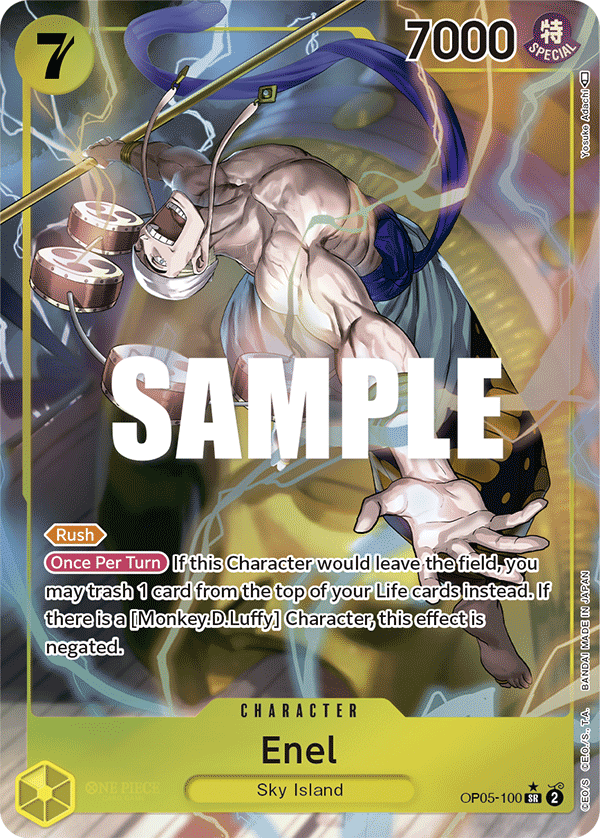 Enel (100) (Alternate Art) OP05-100 One Piece card