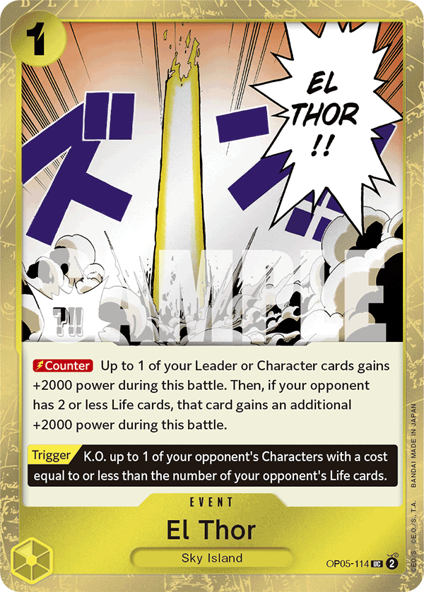 El Thor (Jolly Roger Foil) OP05-114 One Piece card