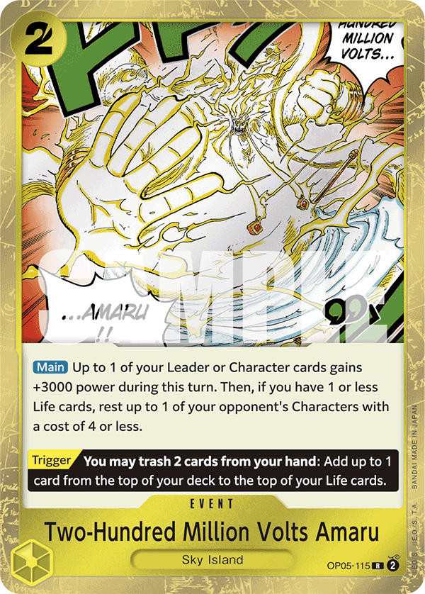Two-Hundred Million Volts Amaru (Jolly Roger Foil) OP05-115 One Piece card