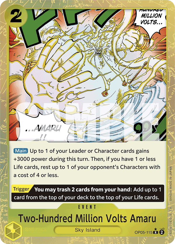 Two-Hundred Million Volts Amaru (Textured Foil) OP05-115 One Piece card