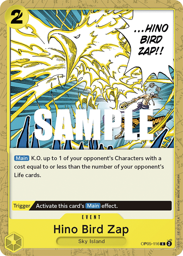 Hino Bird Zap OP05-116 One Piece card
