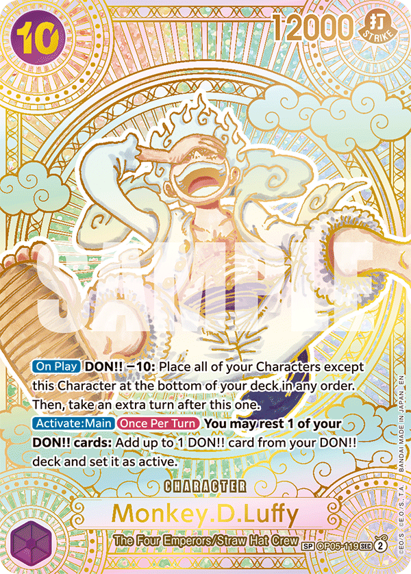 Monkey.D.Luffy (119) (SP) (Gold) OP05-119 One Piece card