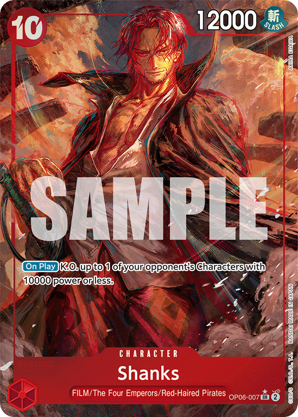 Shanks (Alternate Art) OP06-007 One Piece card