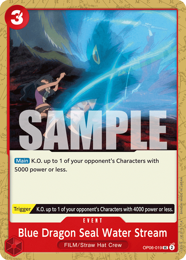 Blue Dragon Seal Water Stream OP06-019 One Piece card