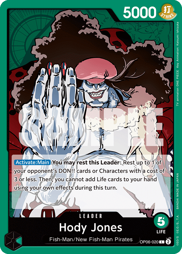 Hody Jones (020) OP06-020 One Piece card