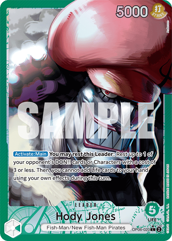 Hody Jones (020) (Alternate Art) OP06-020 One Piece card