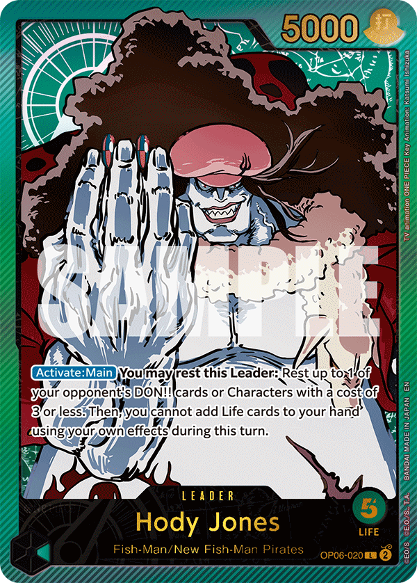 Hody Jones (SPR) OP06-020 One Piece card