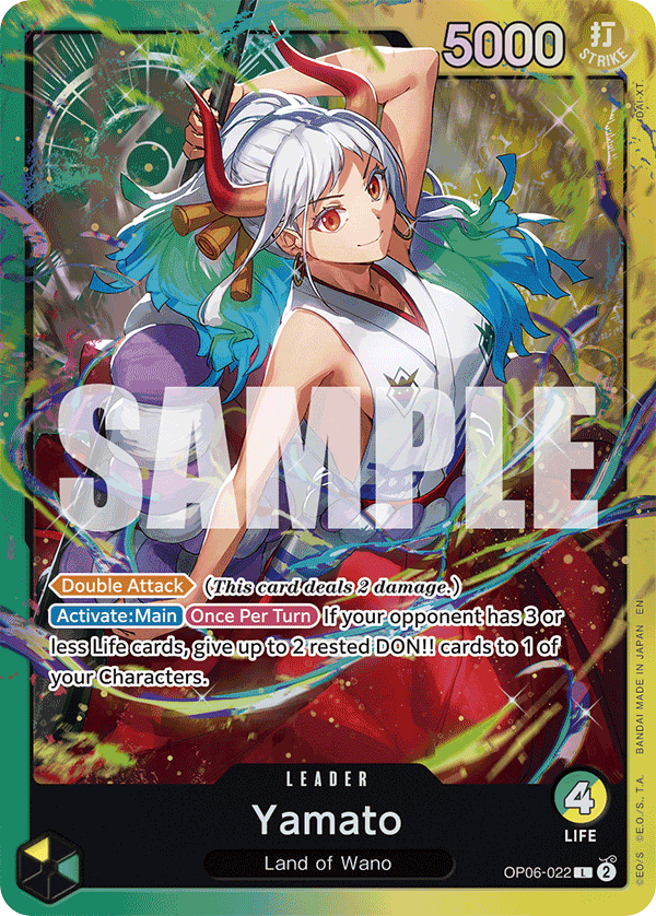 Yamato (OP06-022) leader from Starter Deck 28: GREEN/YELLOW Yamato