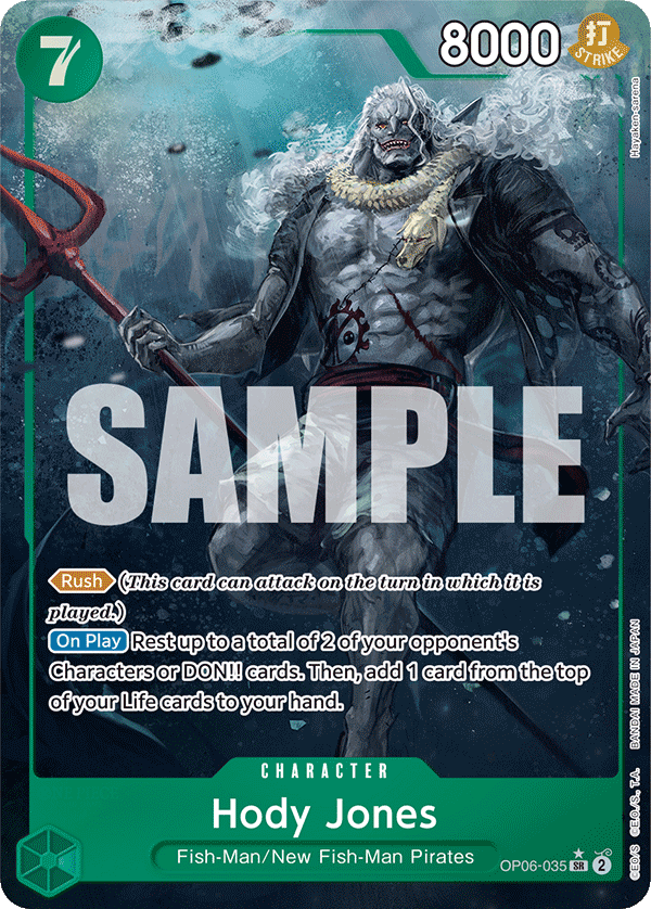 Hody Jones (035) (Alternate Art) OP06-035 One Piece card