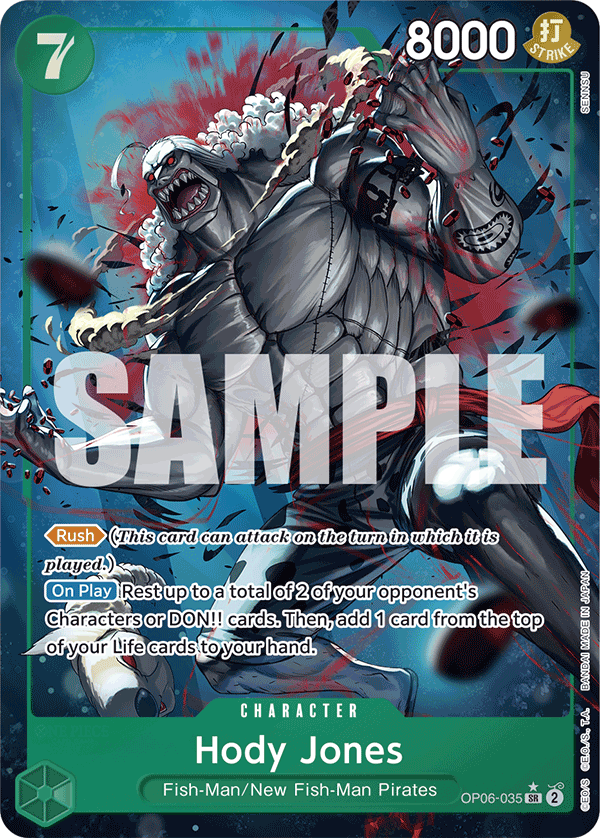 Hody Jones (Alternate Art) OP06-035 One Piece card