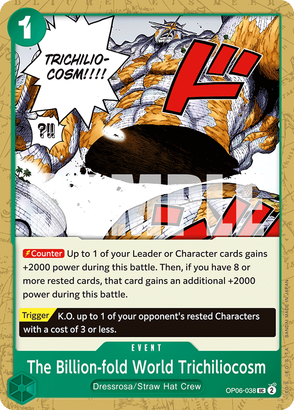 The Billion-fold World Trichiliocosm OP06-038 One Piece card