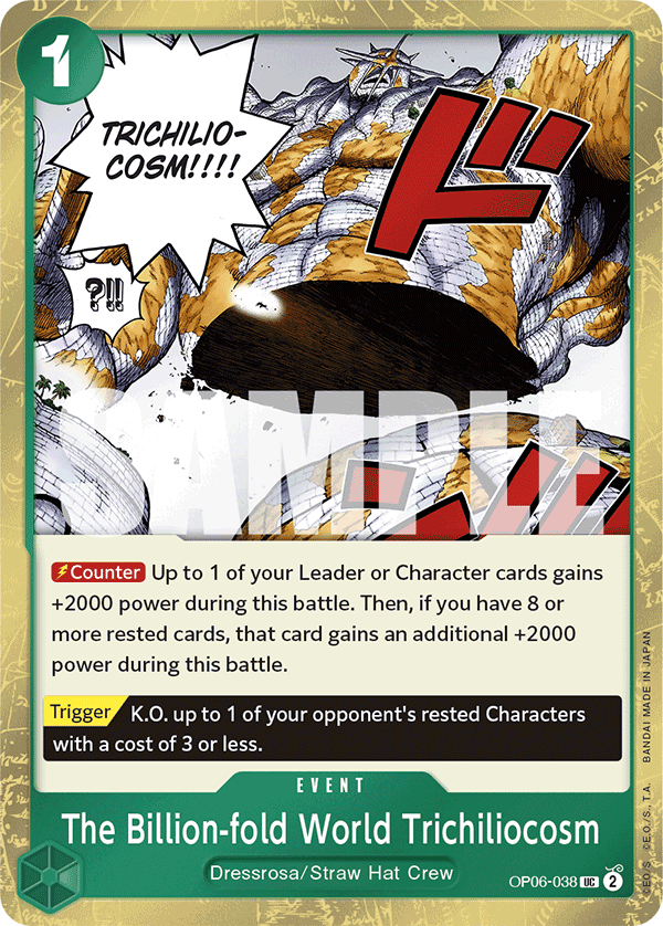 The Billion-fold World Trichiliocosm (Jolly Roger Foil) OP06-038 One Piece card
