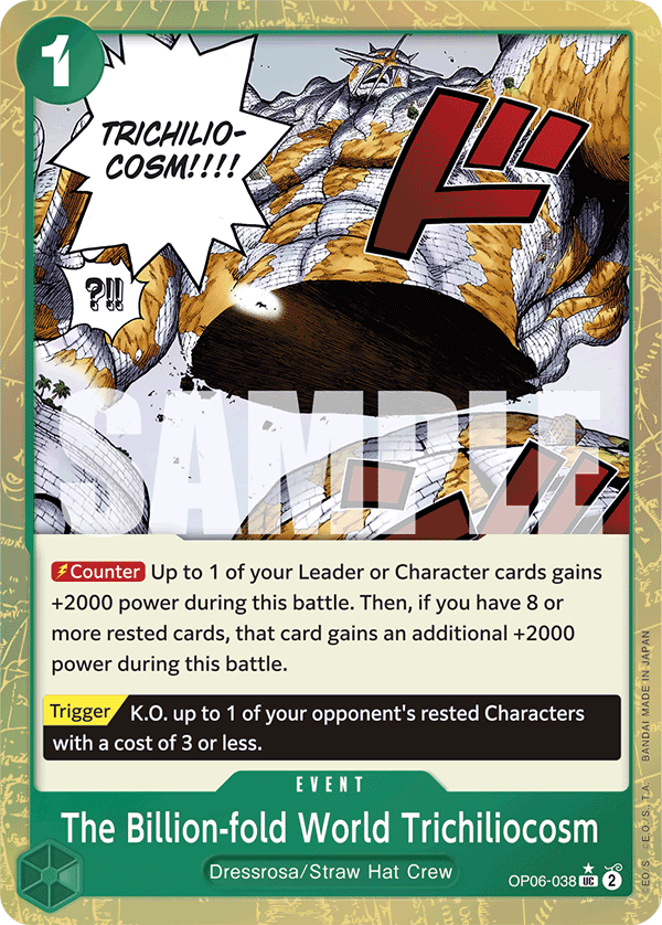 The Billion-fold World Trichiliocosm (Textured Foil) OP06-038 One Piece card
