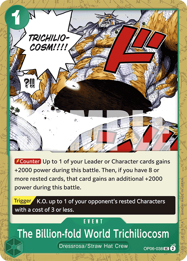 The Billion-fold World Trichiliocosm OP06-038 One Piece card