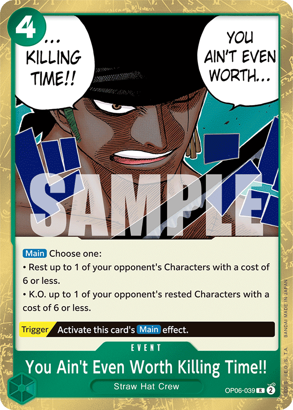 You Ain't Even Worth Killing Time!! OP06-039 One Piece card