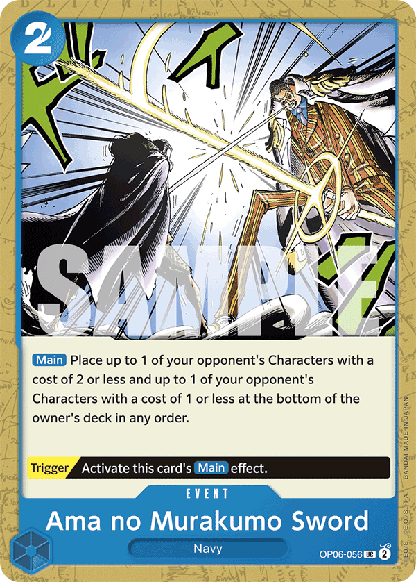 Ama no Murakumo Sword OP06-056 One Piece card