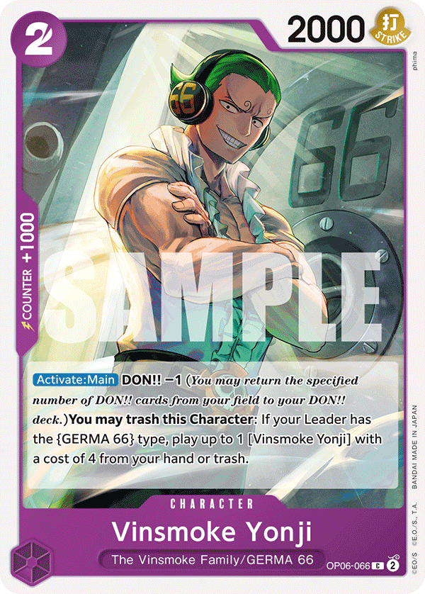 Vinsmoke Yonji (066) OP06-066 One Piece card