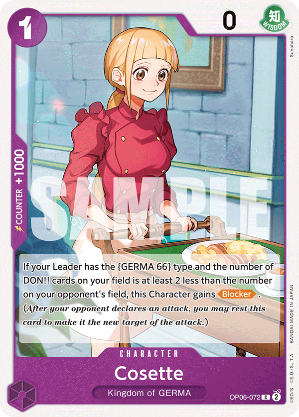 Cosette OP06-072 One Piece card