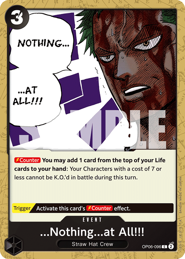 ...Nothing...at All!!! OP06-096 One Piece card
