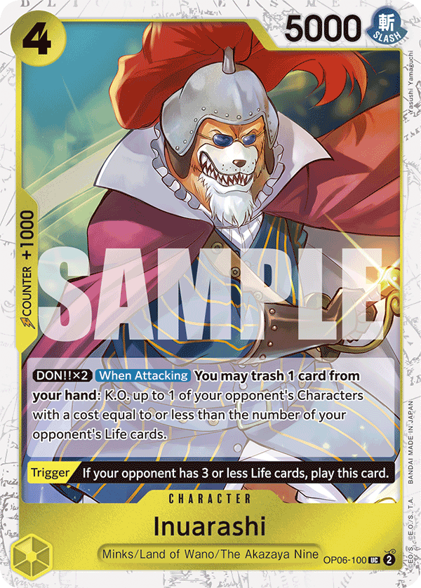 Inuarashi (Jolly Roger Foil) OP06-100 One Piece card
