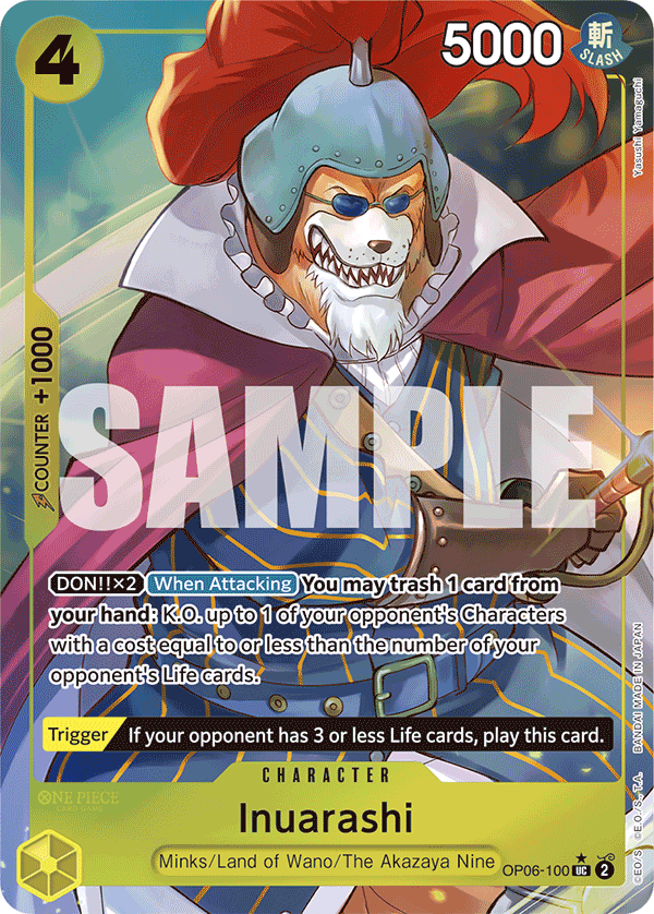 Inuarashi (Full Art) OP06-100 One Piece card