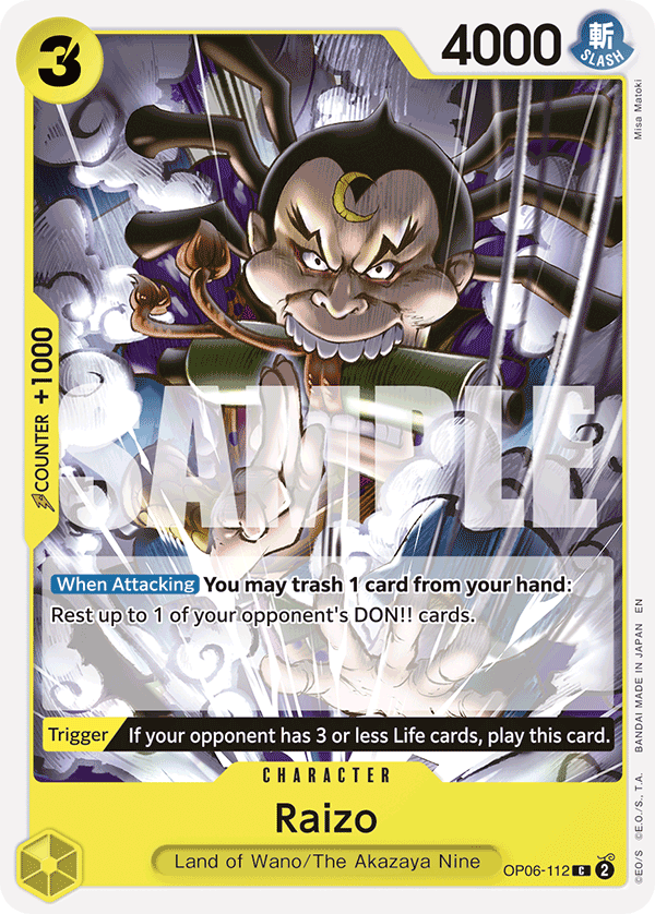 Raizo (Reprint) OP06-112 One Piece card