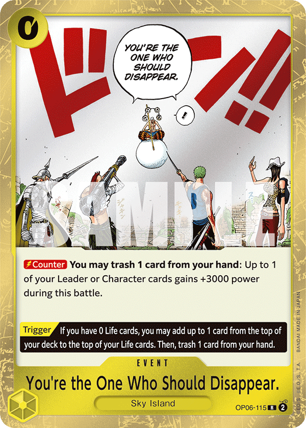 You're the One Who Should Disappear OP06-115 One Piece card