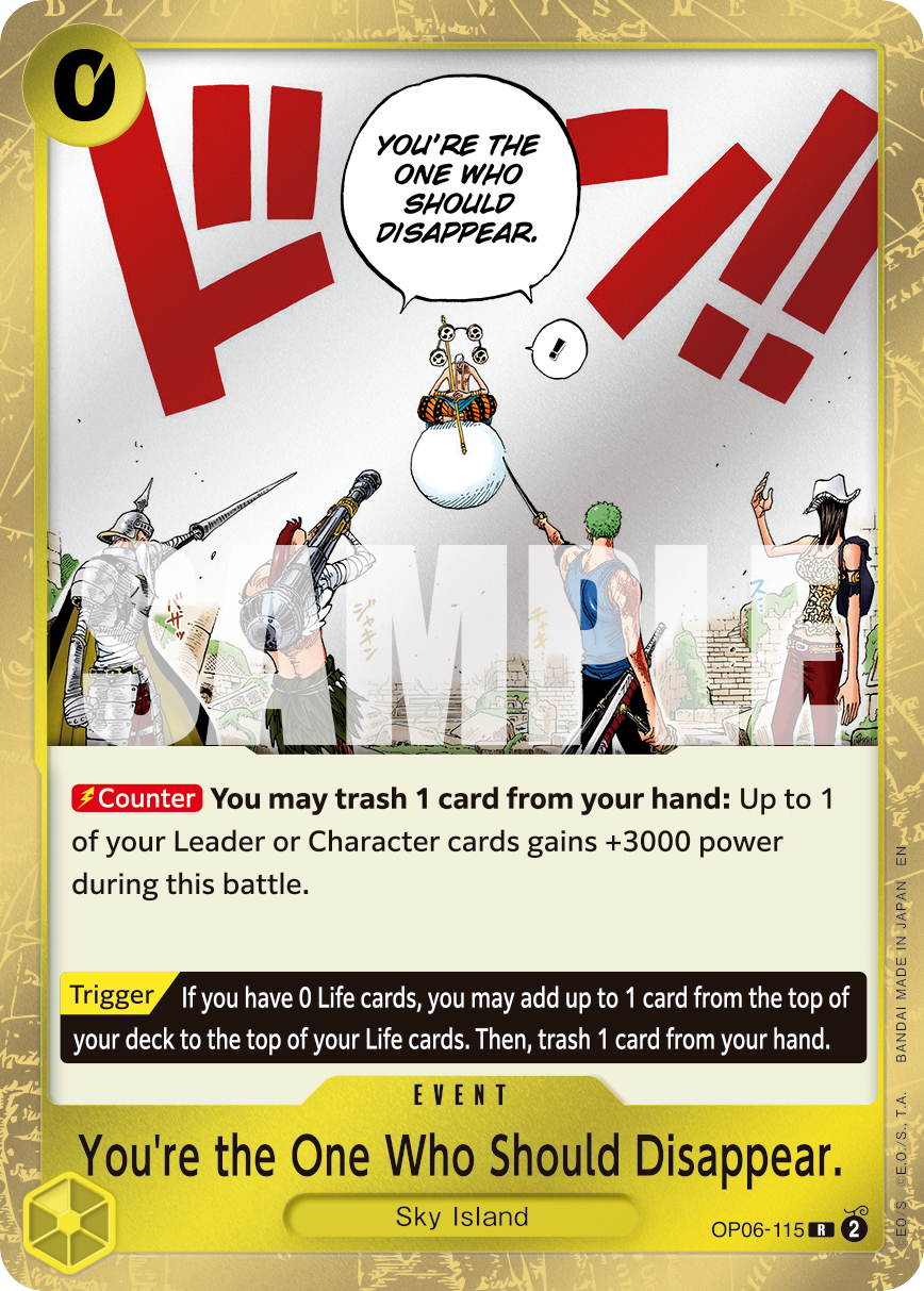 You're the One Who Should Disappear (Reprint) OP06-115 One Piece card