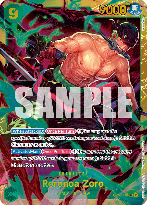 Roronoa Zoro OP06-118 One Piece card