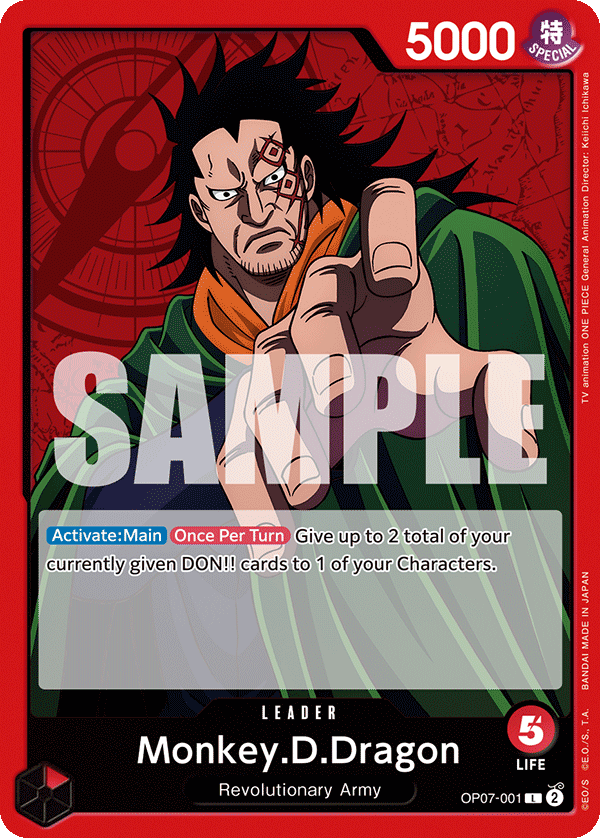 Monkey.D.Dragon (001) OP07-001 One Piece card