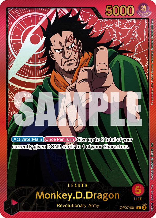 Monkey.D.Dragon (SPR) OP07-001 One Piece card