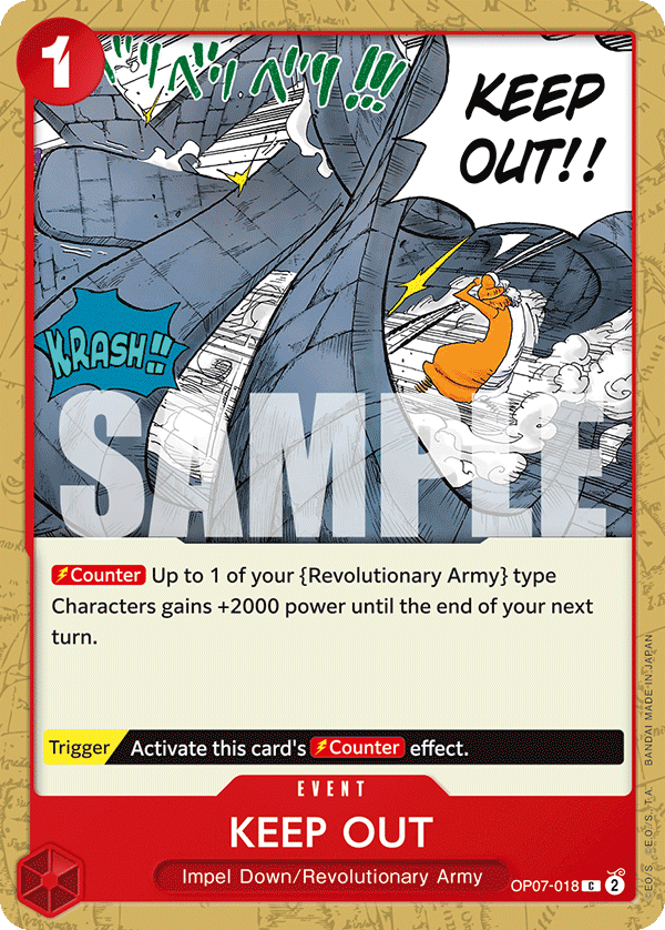 Keep Out OP07-018 One Piece card