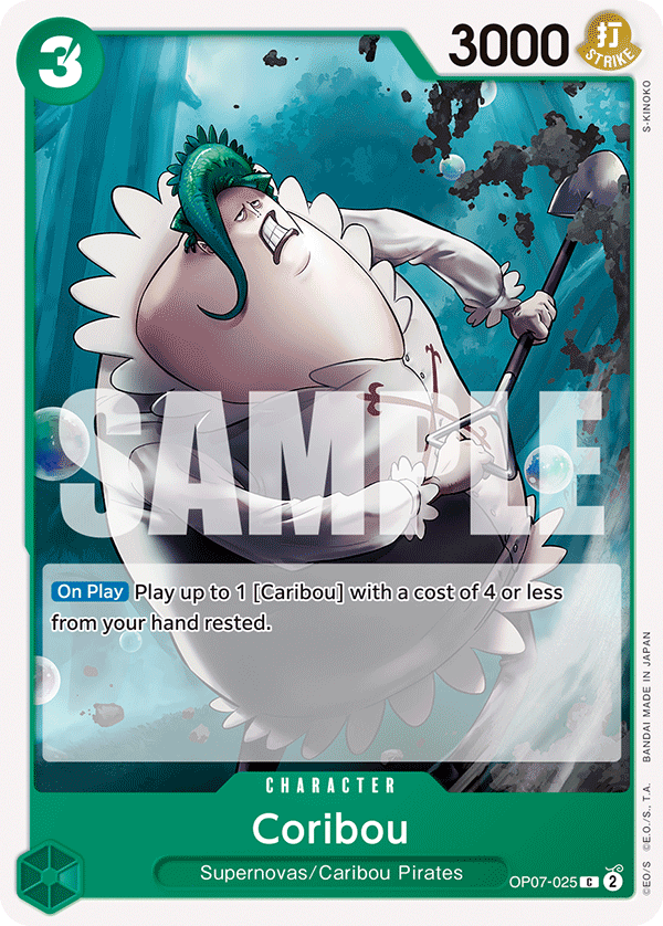 Coribou OP07-025 One Piece card