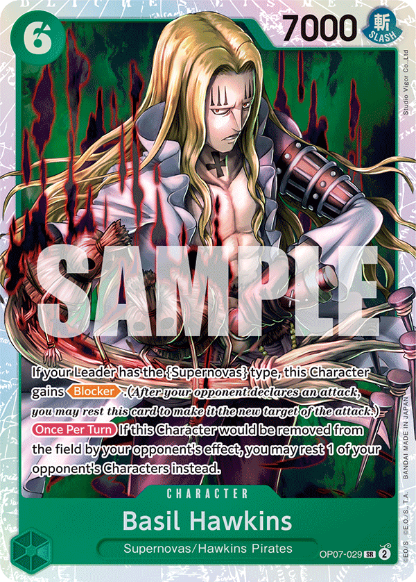Basil Hawkins OP07-029 One Piece card