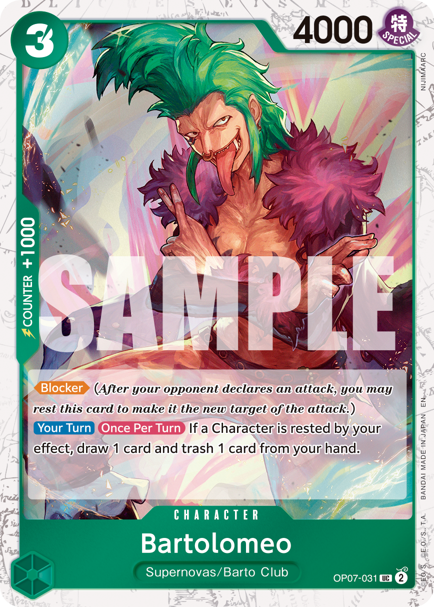 Bartolomeo (Pirate Foil) OP07-031 One Piece card