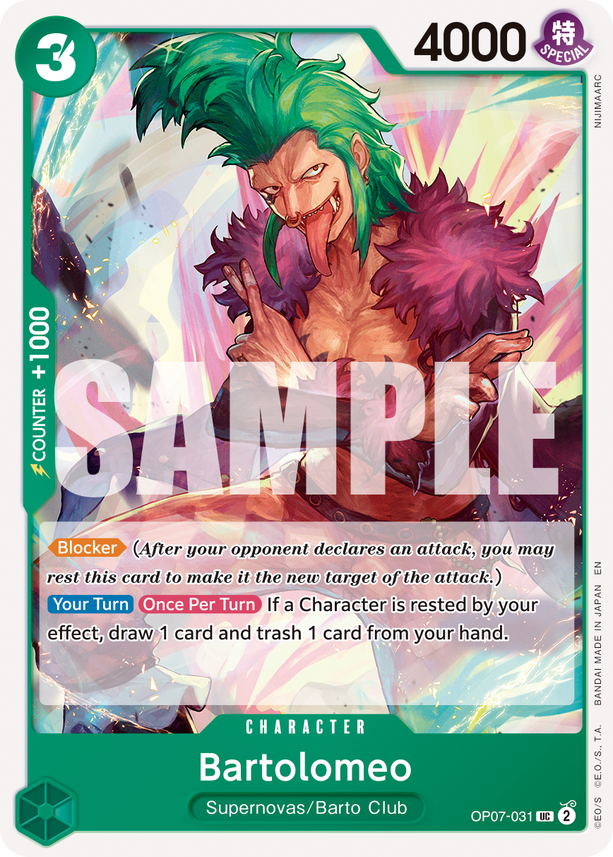 Bartolomeo (Reprint) OP07-031 One Piece card