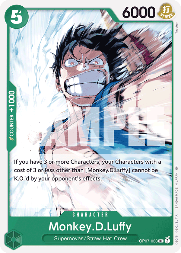 Monkey.D.Luffy (Reprint) OP07-033 One Piece card