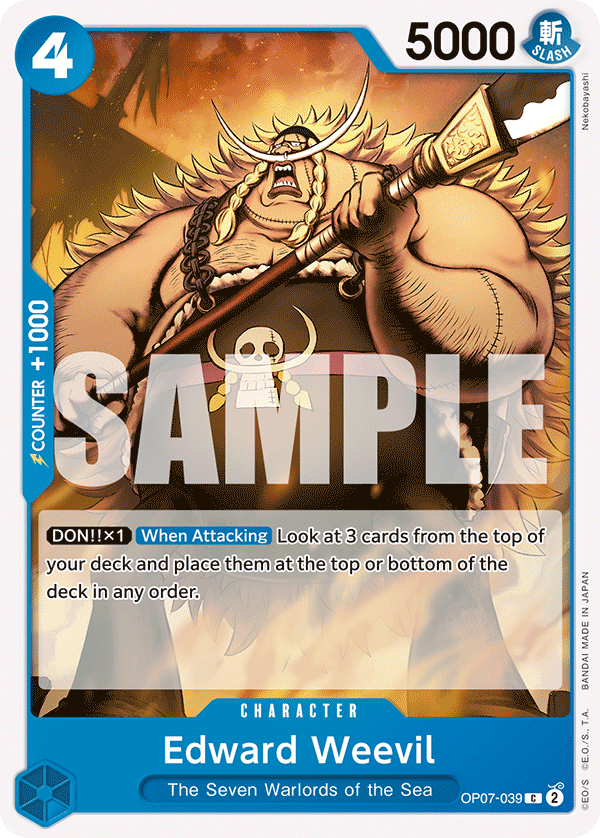 Edward Weevil OP07-039 One Piece card