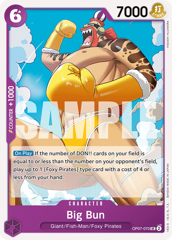 Big Bun OP07-070 One Piece card