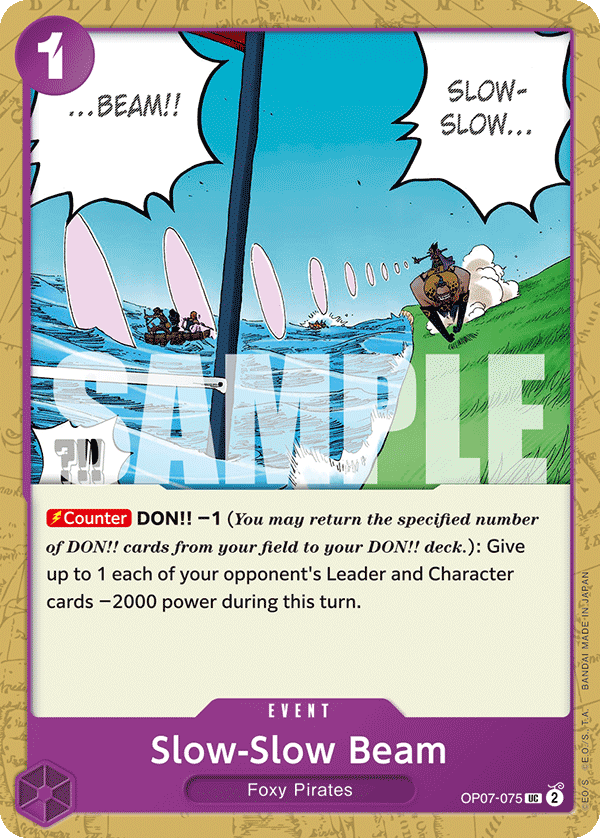 Slow-Slow Beam OP07-075 One Piece card